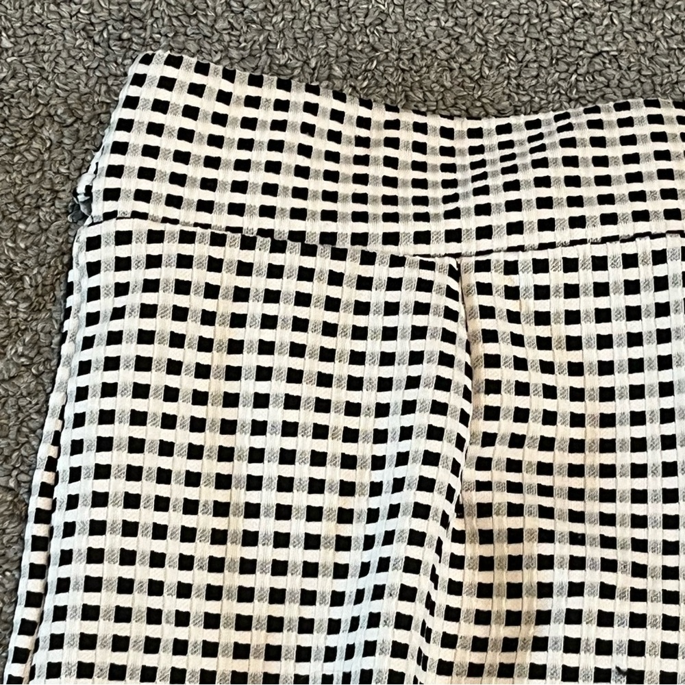 Maeve by Anthropologie Pants Womens Medium Black White The Colette Wide Leg Crop - Picture 9 of 9